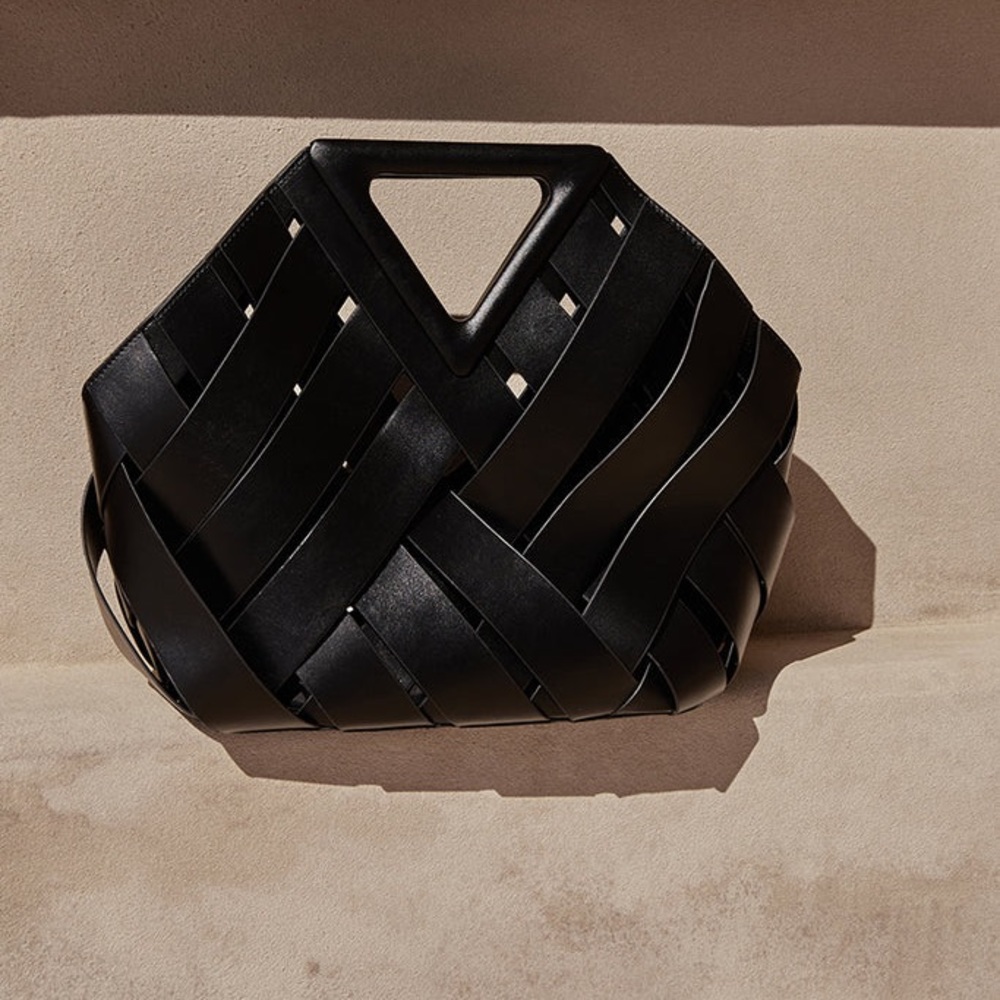 BRAND NEW DISSH BLACK WOVEN BAG